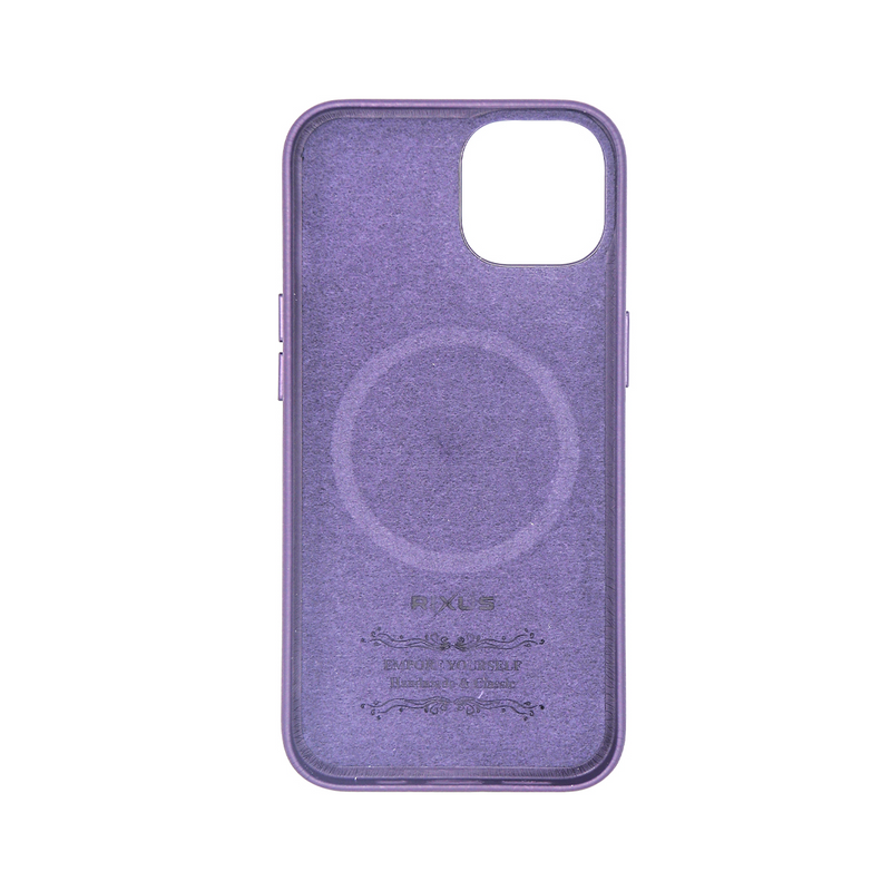 Rixus Para Funda para iPhone 15 Plus Classic 02 con MagSafe Morado