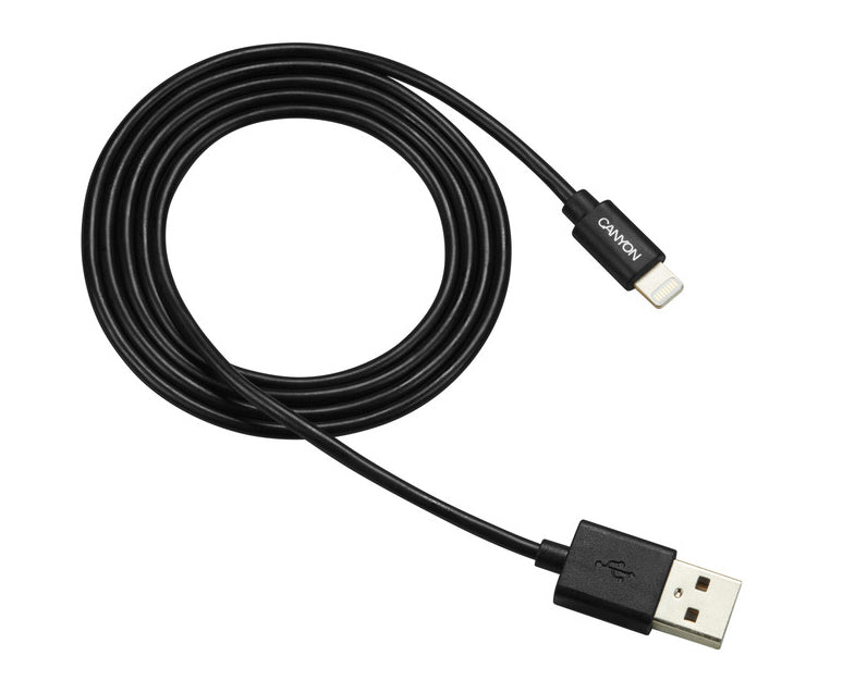 Canyon MFI-1 Cable Lightning a USB 12W 1Mtr Negro