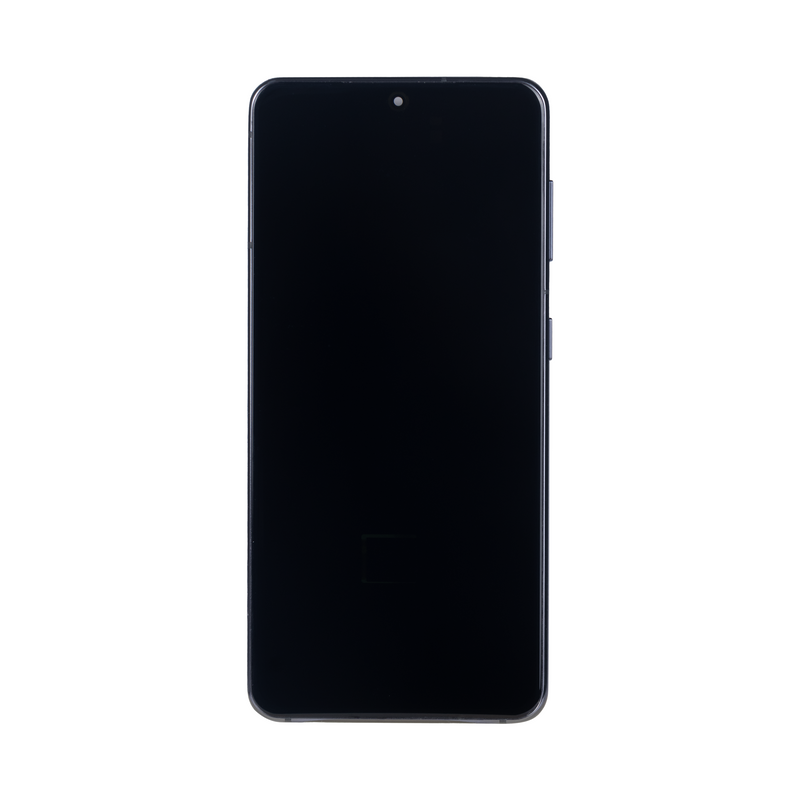 Samsung Galaxy S21 G991B Écran et numériseur avec cadre gris fantôme Soft-OLED