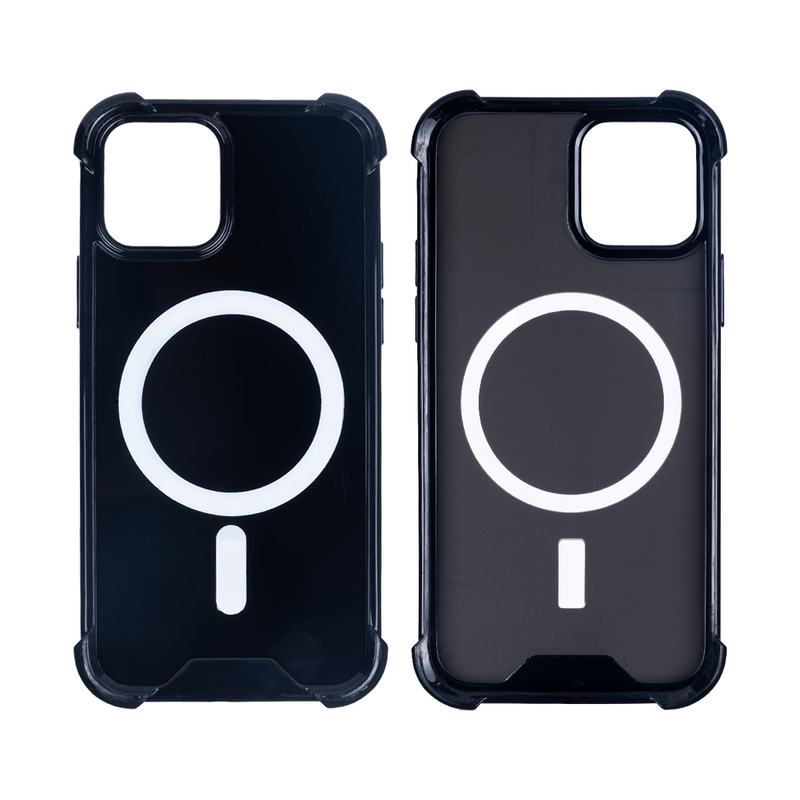 Rixus For iPhone 12, 12 Pro Anti-Burst Case With Magsafe Noir