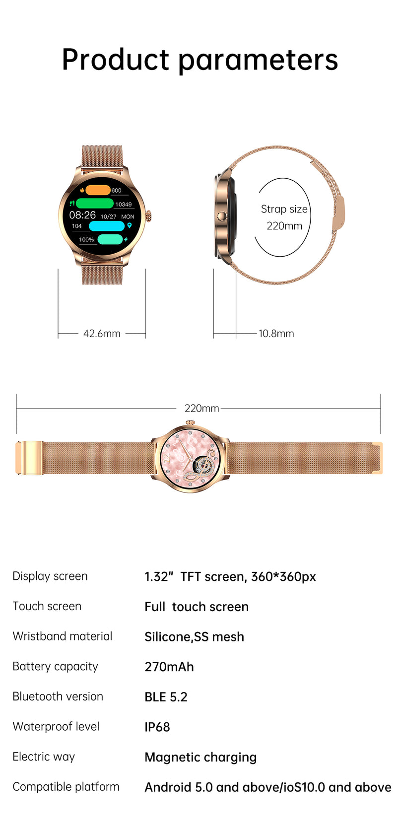 Linewear LW92 Smart Watch Silver