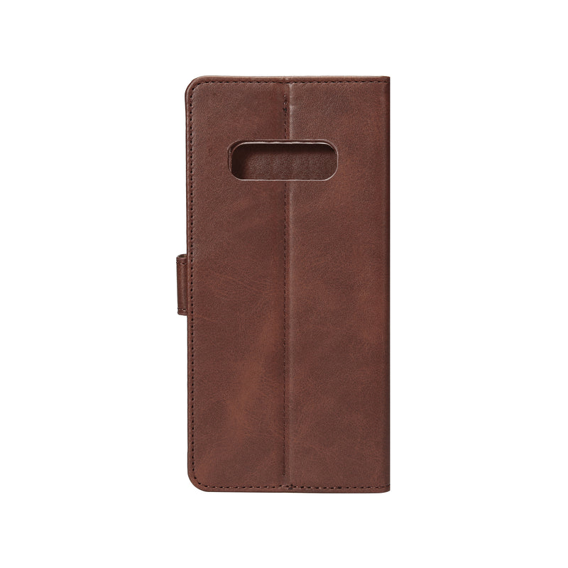 Rixus Bookcase For Samsung Galaxy Note 8 N950F Gold Brown