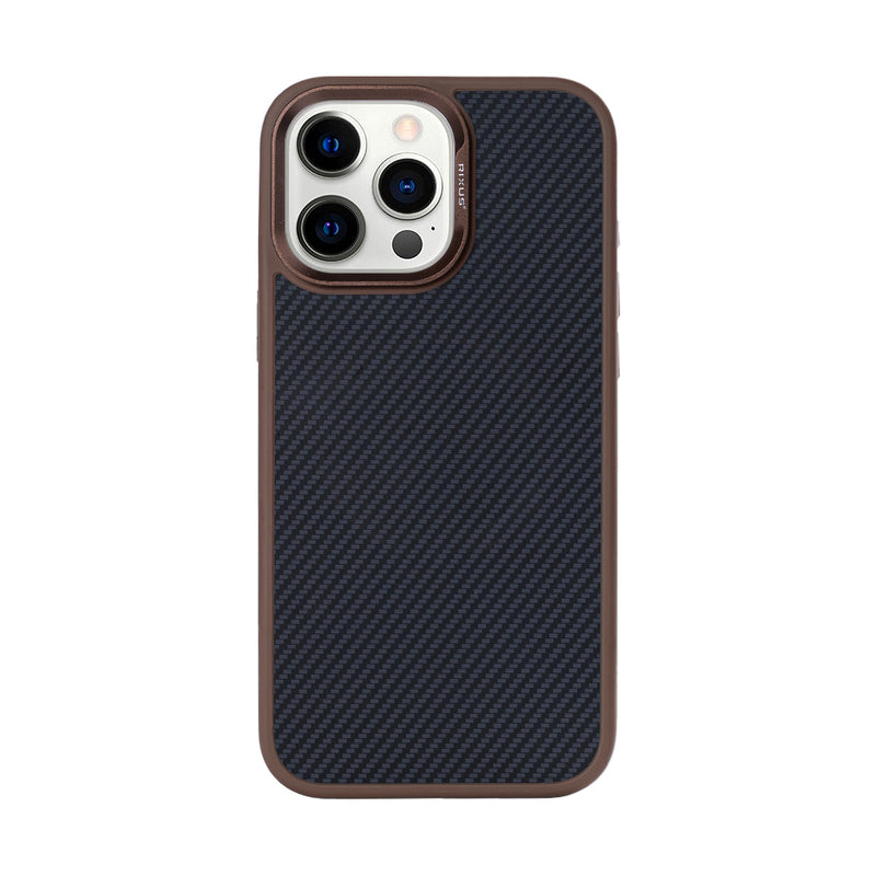 Rixus Mag Carbon With MagSafe For iPhone 15 Pro Brown