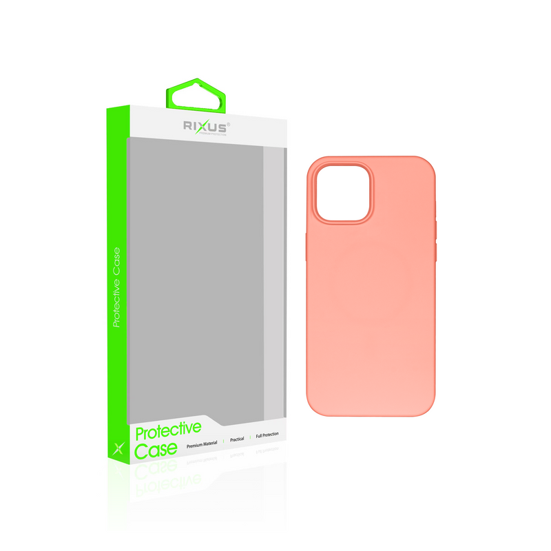 Rixus Para Funda para teléfono iPhone 11 Pro Soft TPU con MagSafe Pink