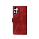 Rixus Bookcase For Samsung Galaxy S25 Plus S936B Dark Red
