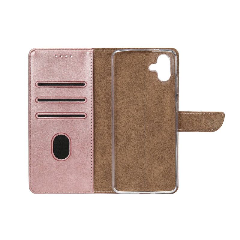 Rixus Bookcase For Samsung Galaxy A06 A065F Pink