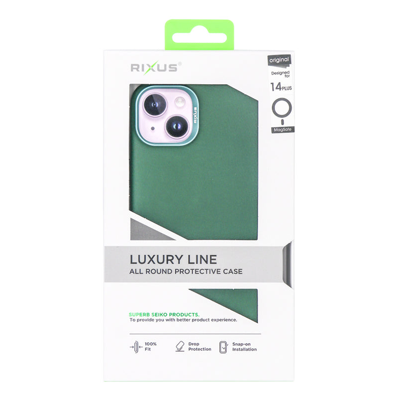 Rixus Classic 02 Funda Con MagSafe Para iPhone 14 Plus Verde