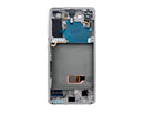 Samsung Galaxy S21 5G G991B Display And Digitizer With Frame Phantom White Service Pack