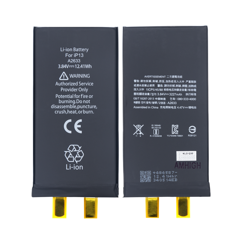 Pour iPhone 13 A2633 Batterie A2655 Premium No Flex