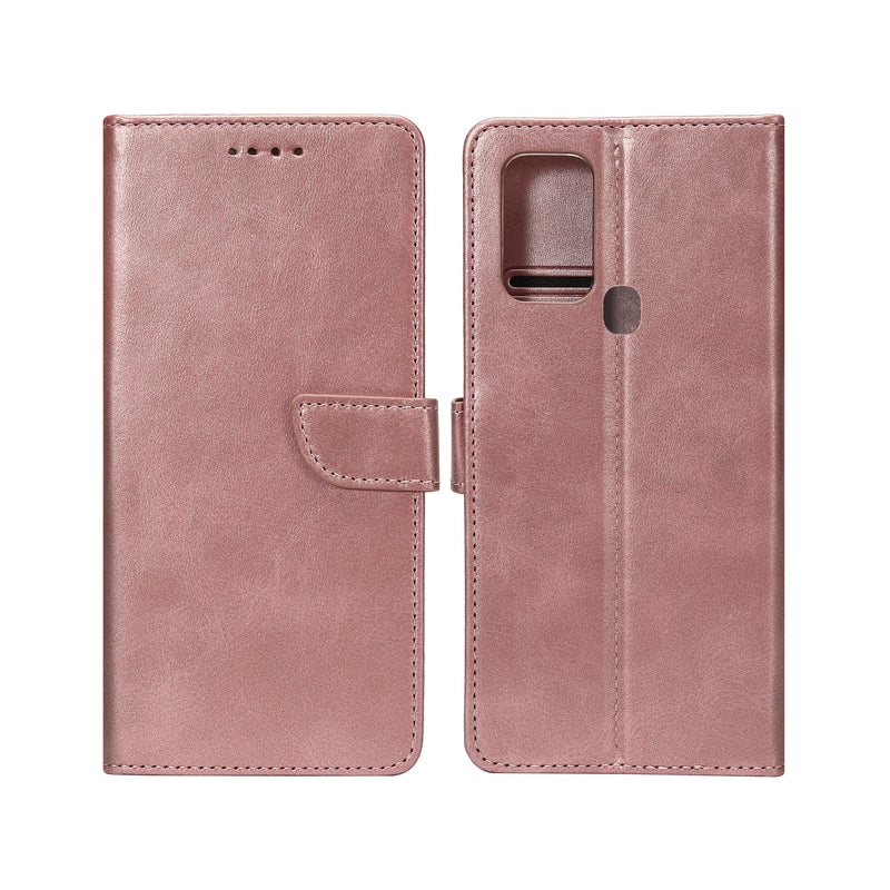 Rixus Bookcase For Samsung Galaxy A21s A217F Pink