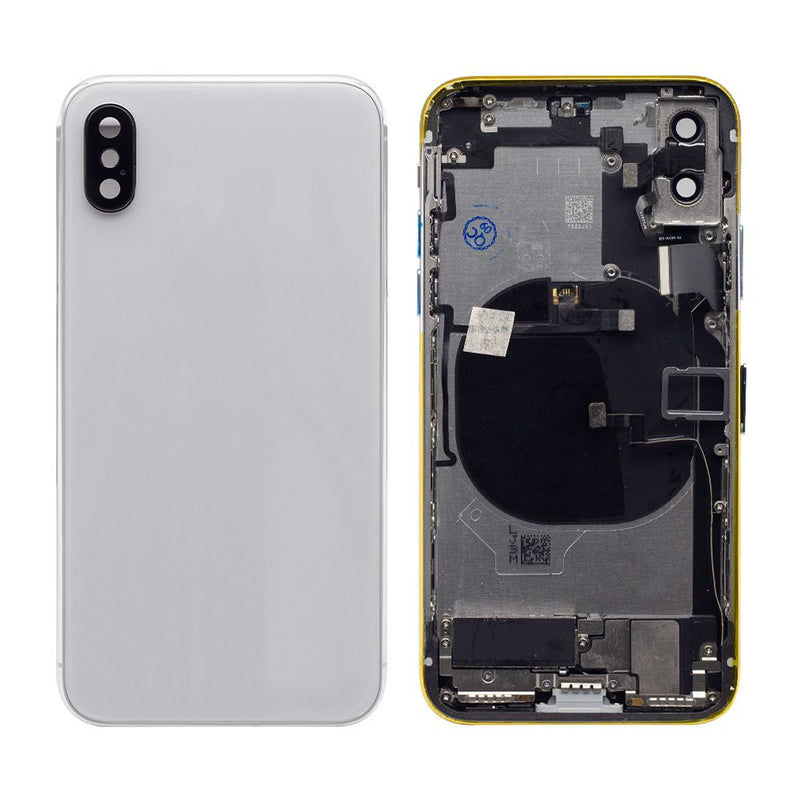 Pour iPhone X Boîtier complet incluant toutes les petites pièces Sans batterie et caméra arrière (Blanc)