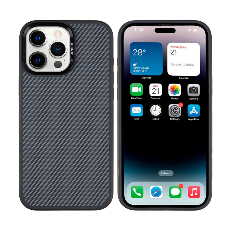 Rixus Mag Carbon With MagSafe For iPhone 15 Pro Titanium Black