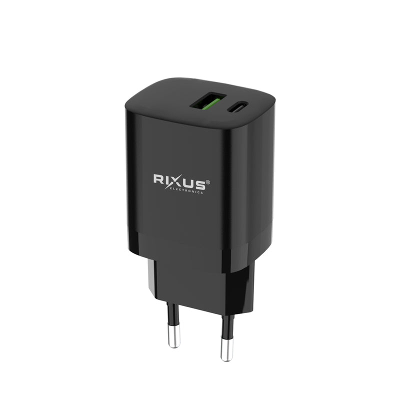 Adaptador de carga rápida Rixus RX95 30W Negro