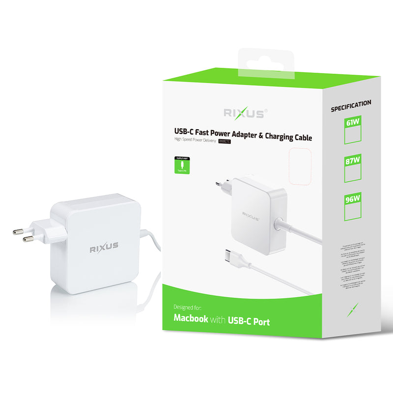 Rixus RXMCTC 96W Power Adapter 96W USB-C White