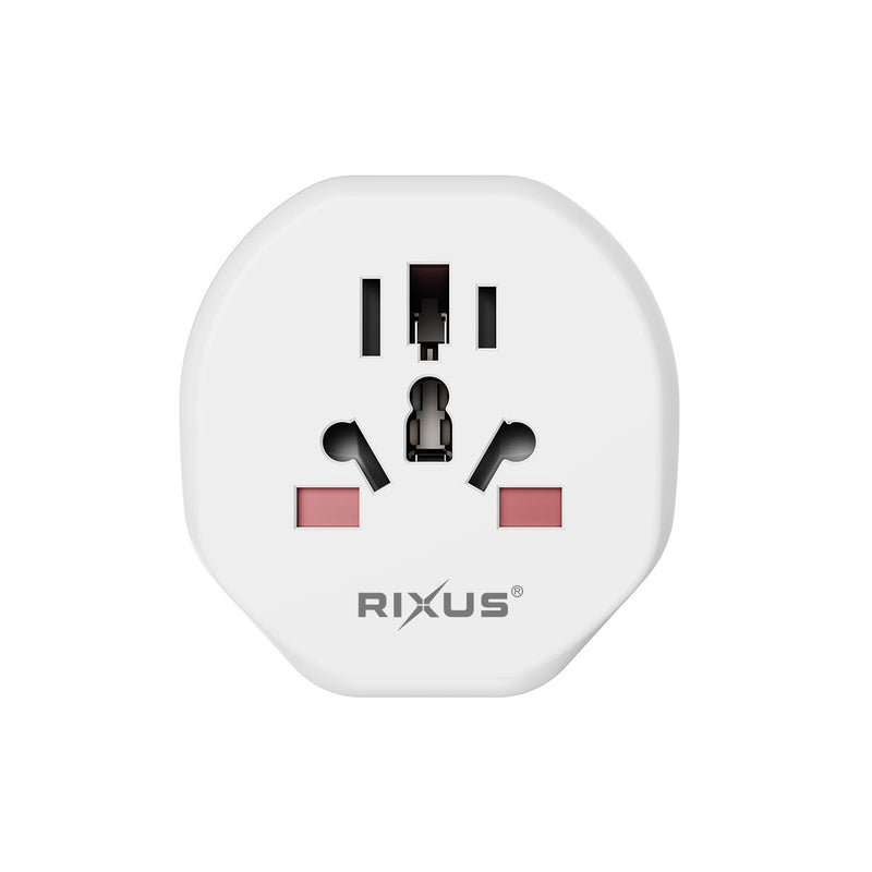 Rixus RXHC27 EU Travel Power Adapter Blanc