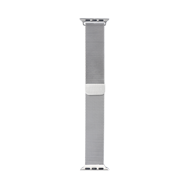 For Apple Watch 42mm, 44mm, 45mm, 49mm Milanese Loop Band Silver