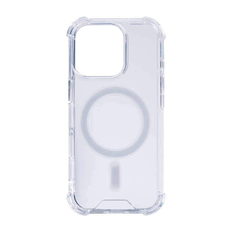 Rixus For iPhone 16 Pro Max Anti-Burst Case With MagSafe Transparent