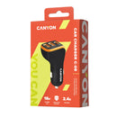 Canyon Universal Car Charger C-08 With 3 Ports Black Orange