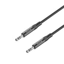 Rixus RXMU35 3.5mm AUX To 3.5mm AUX Braided Audio Cable 120CM Black