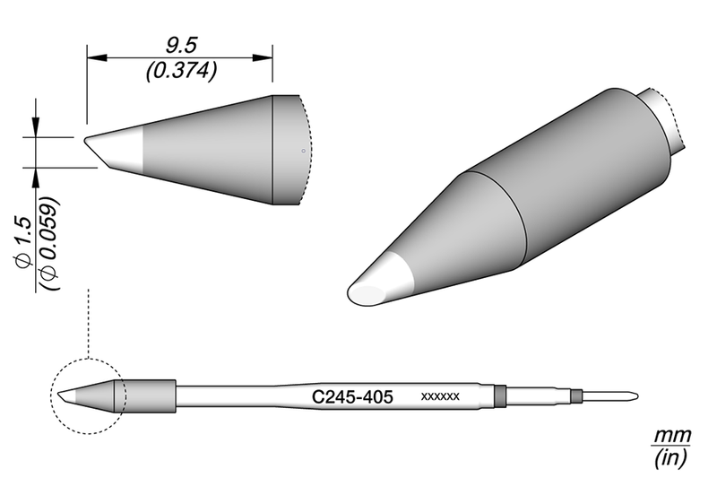 JBC Cartridge Bevel Ø 1.5 HT (C245405)