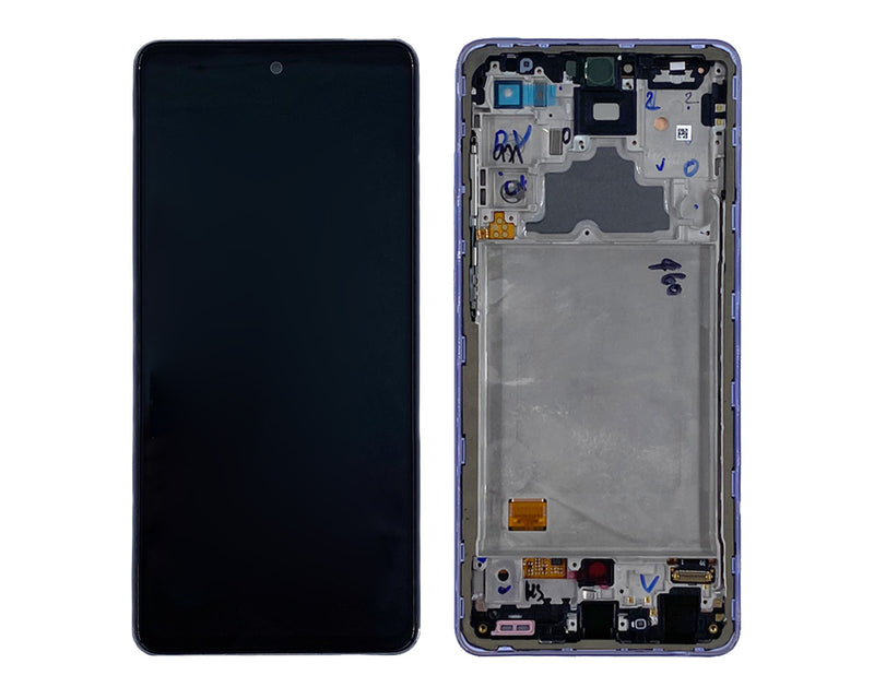 Samsung Galaxy A72 A725F Display And Digitizer With Frame Awesome Violet Service Pack