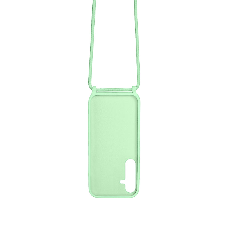 Rixus For Samsung Galaxy A25 5G A256B TPU Necklace Cord Cover Matcha