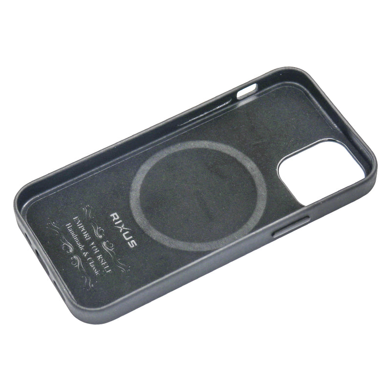 Rixus Classic 02 Case With MagSafe Pour iPhone 13 Pro Noir