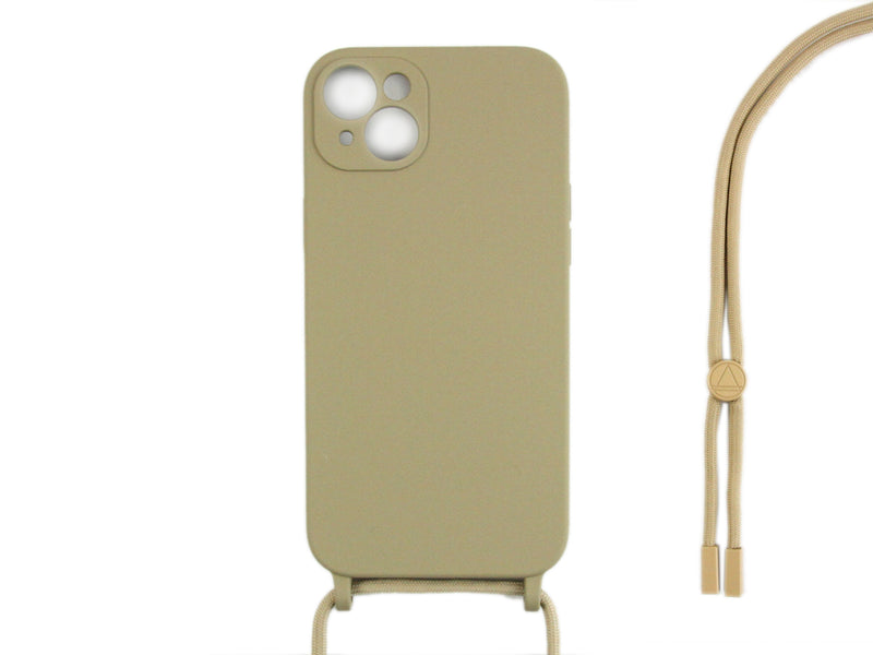 Rixus Para iPhone 13 TPU Collar Cordón Funda Oro