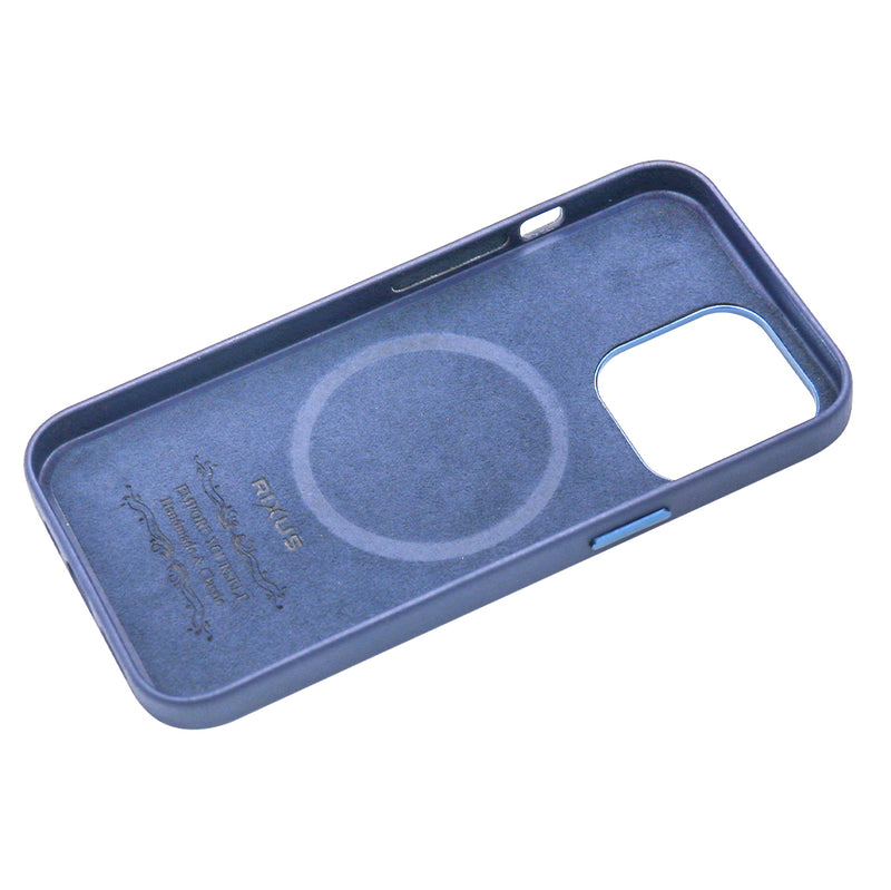 Rixus Classic 02 Case With MagSafe For iPhone 13 Pro Blue