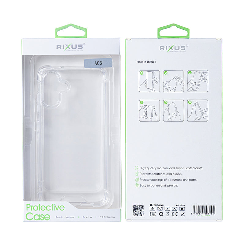 Rixus Anti-Burst Case For Samsung Galaxy A06 A065F Transparent