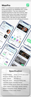 DTNO 1 DT4 Mate Smart Watch Light Pink