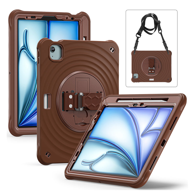 Rixus RXTC08 Anti Shock Case For iPad Air 13" (2024), iPad Pro 12.9" (2018, 2020, 2021, 2022) Chocolate