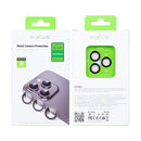 Rixus For iPhone 14 Pro, 14 Pro Max Metal Shield Camera Tempered Glass Space Black