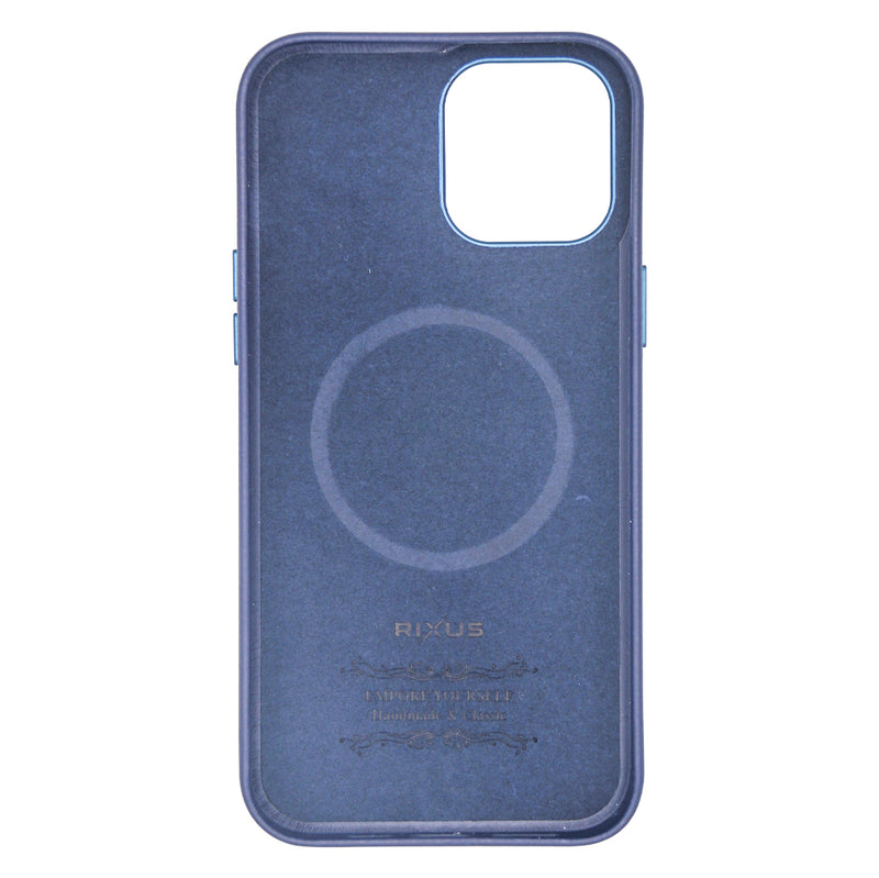 Rixus Classic 02 Funda Con MagSafe Para iPhone 12 Pro Max Azul