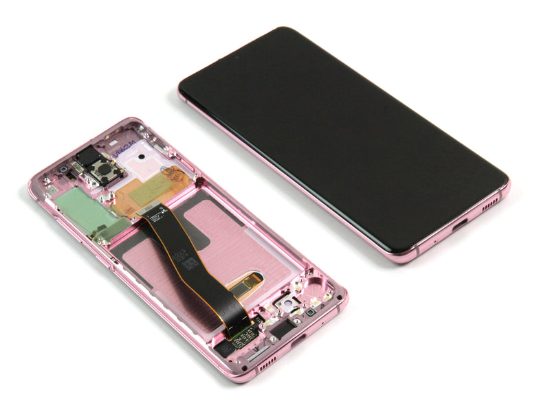 Samsung Galaxy S20 G980F, S20 5G G981F Display And Digitizer With Frame Cloud Pink Service Pack