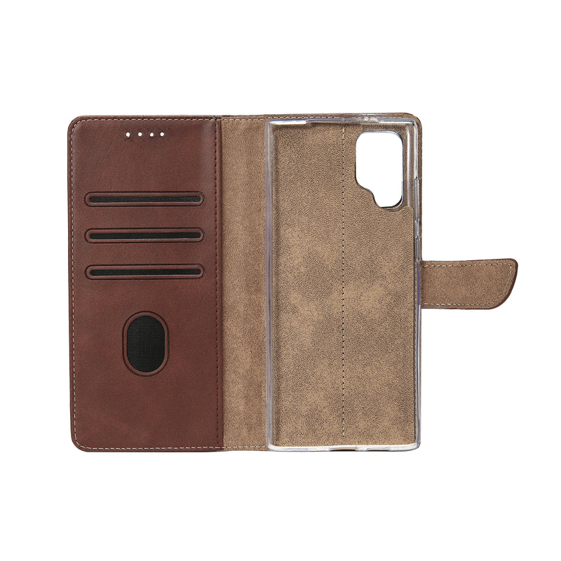 Rixus Bookcase For Samsung Galaxy S24 Ultra 5G S928B Brown