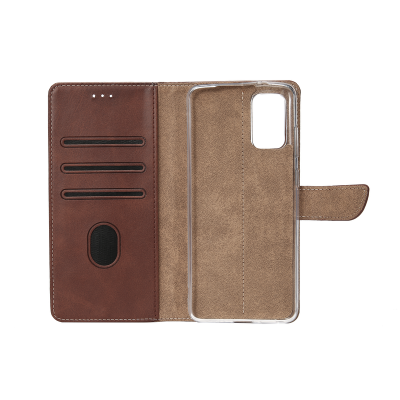 Rixus Bookcase For Samsung Galaxy A72 A725F Brown