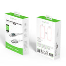 Rixus RXUC29AC Braided USB-A To USB-C Cable With LED Display 100CM White