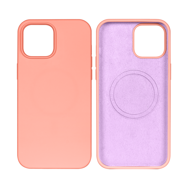Rixus For iPhone 12, 12 Pro Soft TPU Phone Case With MagSafe Pink