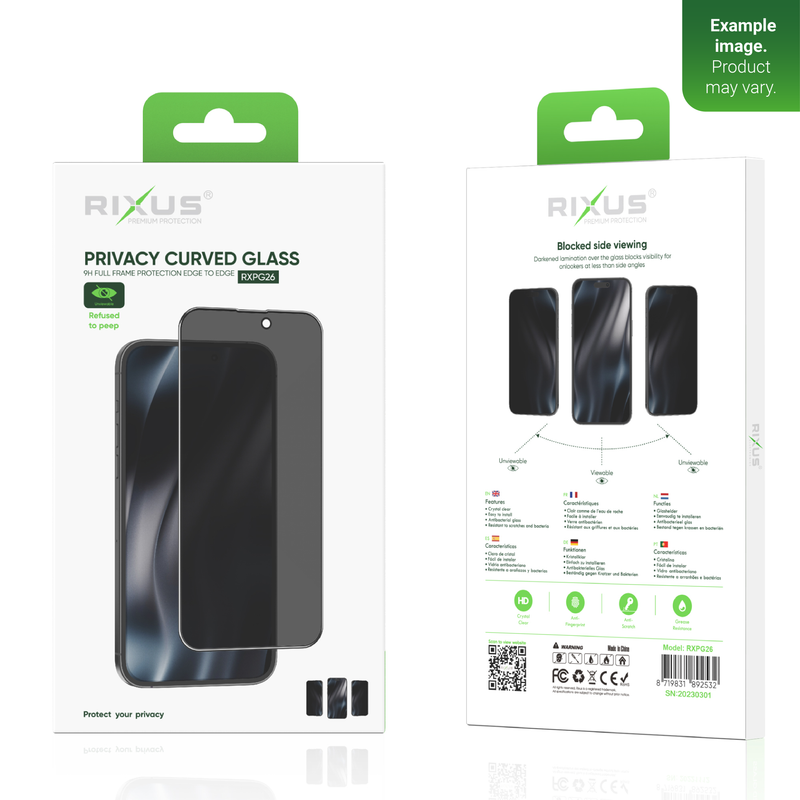 Rixus Pour iPhone 13 Pro Max, 14 Plus Verre trempé Privacy