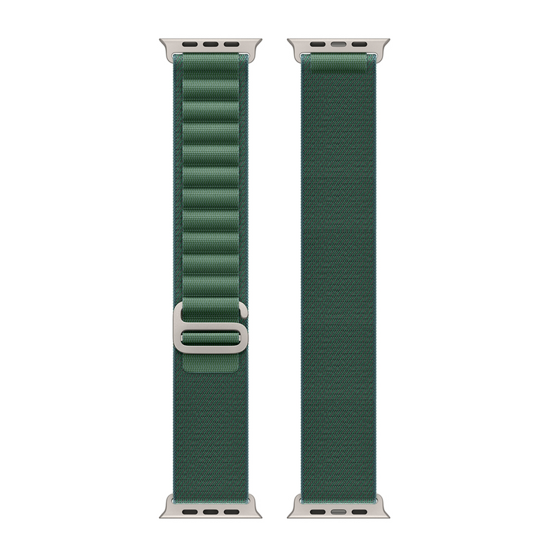 Para Apple Reloj 42mm, 44mm, 45mm, 49mm Correa de Nylon Alpine Loop Verde Caja Minorista