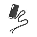Rixus For Samsung Galaxy A15 5G A156B TPU Necklace Cord Cover Black