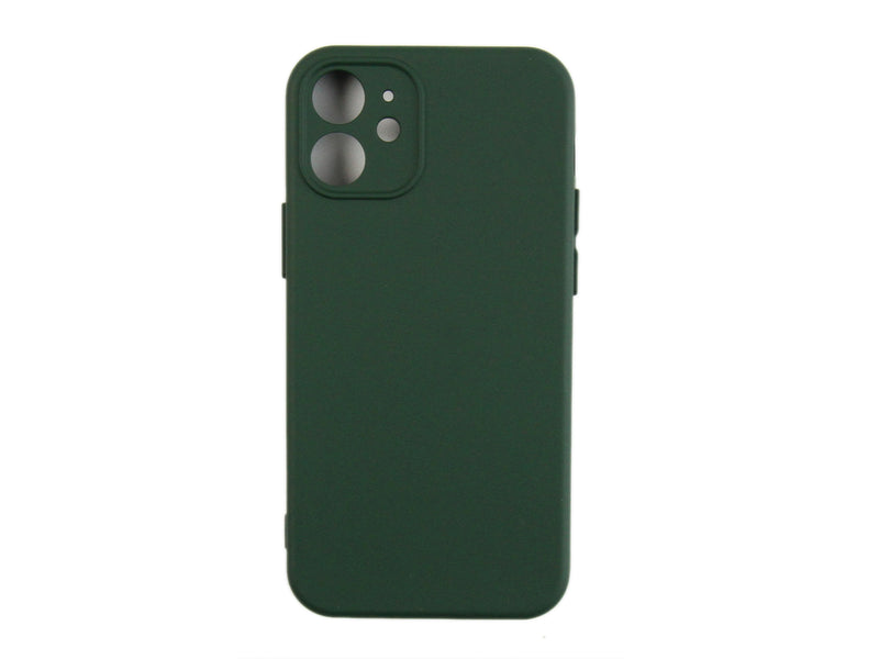 Rixus Para Funda TPU blanda para iPhone 12 Mini Verde Oscuro