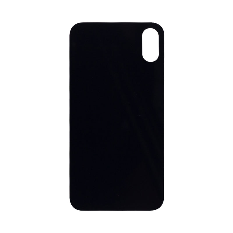 For iPhone XS Extra Glass Black (Enlarged camera frame)