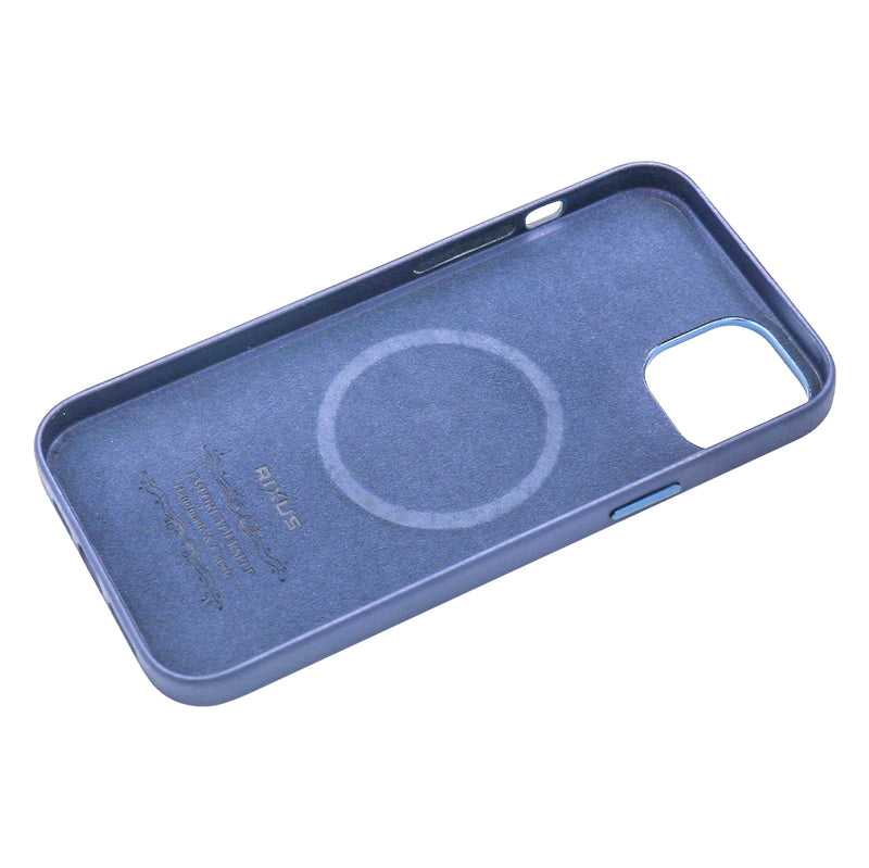 Rixus Classic 02 Funda Con MagSafe Para iPhone 14 Plus Azul