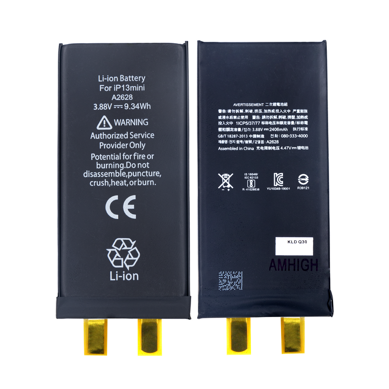 For iPhone 13 Mini Battery (Spot Welding Required) 2406mAh No BMS / IC