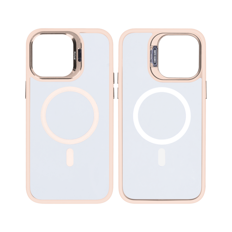 Rixus Classic 03 Case With MagSafe For iPhone 13 Pro Light Pink