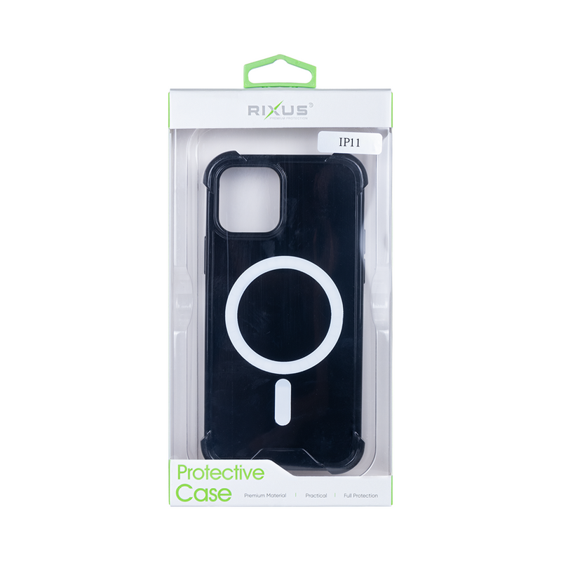 Rixus For iPhone 11 Anti-Burst Case With Magsafe Noir