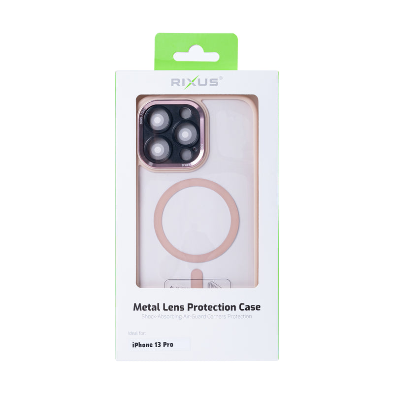 Rixus Classic 04 Case With MagSafe For iPhone 13 Pro Pink