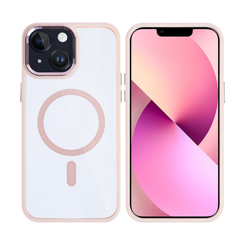 Rixus Classic 04 Case With MagSafe For iPhone 14 Pink